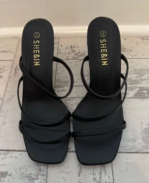 Shein Strappy Heels Black thumbnail 1