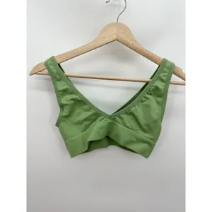 WeWoreWhat Green V-Neck Nylon Blend Stretch‎ Bra Top Women's Size X-Small XS thumbnail 2