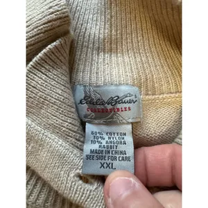 Eddie Bauer Collectibles Sz XXL‎ Button Down Cardigan Sweater Rabbit Hair Blend thumbnail 3