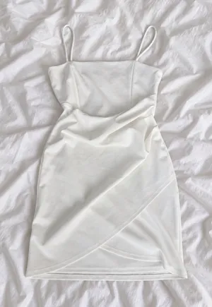 Windsor White Ruched Mini Dress thumbnail 1