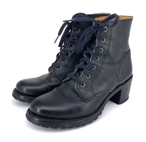 FRYE Sabrina 6G Lace Up Leather Boot Black/Blue 7.5 thumbnail 1