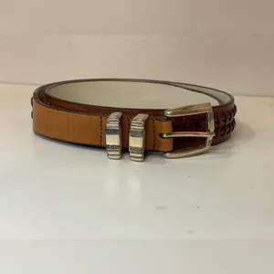 Goforgreen Women’s Western Belt Tan‎ Leather with Silver Buckle Size 38/40 thumbnail 7