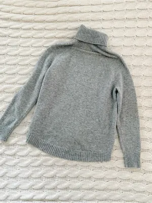 J. Crew Light Gray wool blend Turtleneck Sweater thumbnail 3