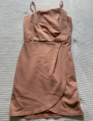 Lulus Pink Mini Cocktail Party Dress Spaghetti Straps Ruched Waist Wedding Event thumbnail 1