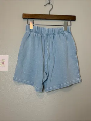 Aerie baby blue XXS shorts cotton summer relaxed fit oversized casual thumbnail 3