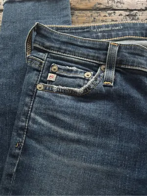 AG Adriano Goldschmied The‎ Legging Ankle Jeans Raw Hem Size 25R thumbnail 5