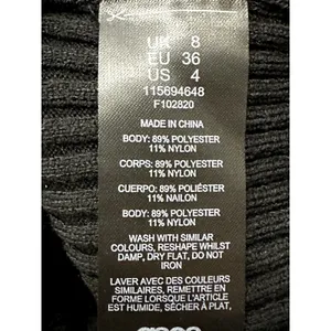 ASOS Women's Black Scoop Neck Long Sleeve Ribbed Knit Sweater 4 NWOT thumbnail 9