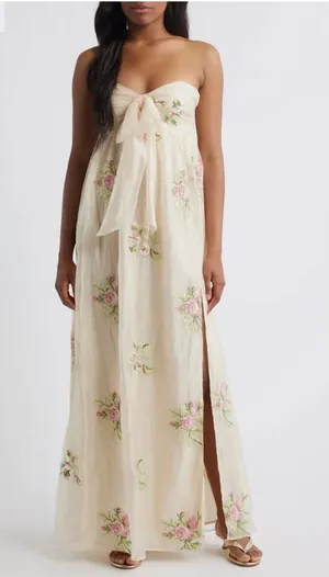 Lulus Strapless Maxi Dress thumbnail 1