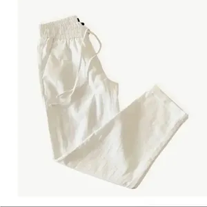 J. Crew Tie-waist Roll Cuffs White Womens Pants SZ 0 thumbnail 4