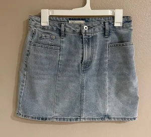 Celebrity Pink Light Blue Denim Mini Skirt thumbnail 1