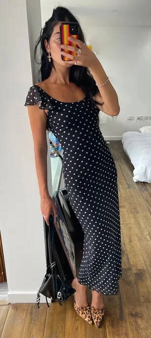 Princess Polly Sandberg Maxi polka dot dress thumbnail 1