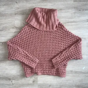 Express Women’s Oversized Sweater Knit Turtleneck Wool XS thumbnail 1