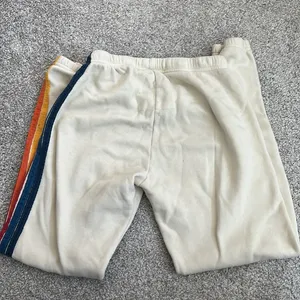 Aviator Nation 5 stripe Cream Sweatpant size medium thumbnail 4