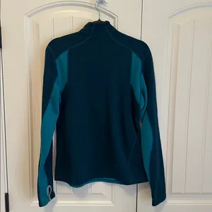 Patagonia Quarter Zip Sweater Women’s Large Blue Teal thumbnail 3