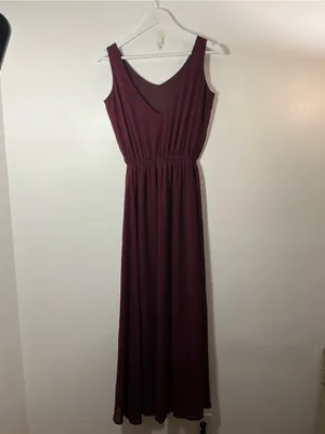 Show Me Your MuMu Burgundy Sleeveless Maxi Dress Size Small thumbnail 2