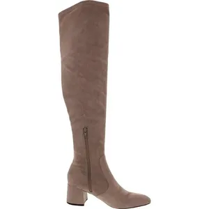 Nine West Felipe 2 Over the Knee Boot beige taupe block heel round toe size 6.5 thumbnail 2