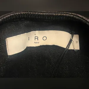 NWT IRO Gerlin Denim Dress Black 32(0) Revolve long puff sleeve belted mini thumbnail 7