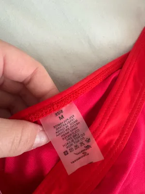 Pink lily red bathing suit top  thumbnail 4