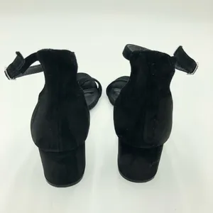 Steve Madden Irenee Black Suede Ankle Strap Block Heel Size 10 thumbnail 8