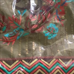 NWT Raga‎ embroidered beaded sequin tote bag thumbnail 3