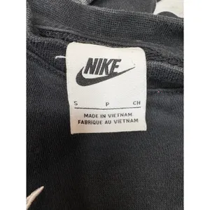 Nike‎ Women Black Crew Neck Cropped Sweatshirt Center Swoosh Athleisure S thumbnail 3