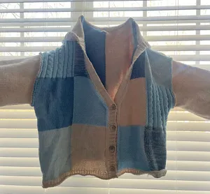 POL Knit Cardigan with Color Block Design thumbnail 1
