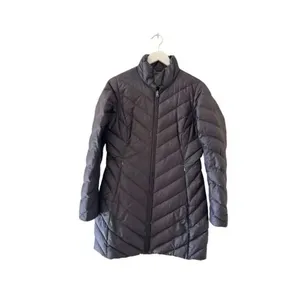Patagonia Womens Lightweight Duck Down Puffer Parka Jacket Long Black SZ S thumbnail 2