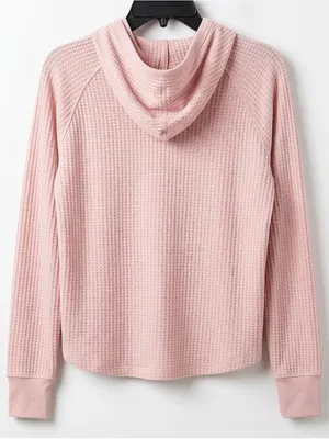 Calvin Klein Jeans Women’s Long Sleeve Waffle-Knit Hooded Pullover Shirt Size M thumbnail 10