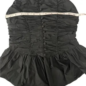 NEW Kimchi Blue Adeline Peplum Bow Back Tube Top Size XS thumbnail 7
