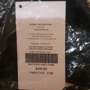 Fabletics Womens Bra Yoga Bike & Barre 2X 20 Midi Sports Bra Top thumbnail 3