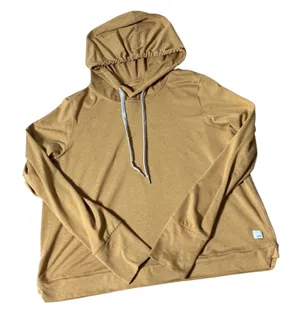 Vuori Activewear Performance Hoodie Women L Yellow Athleisure Hooded FLAW thumbnail 1