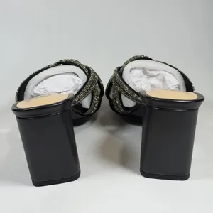 Bella Vita Size-7W Women's Heels Carmen Silver Micro Suede‎ Stones Sandals thumbnail 9