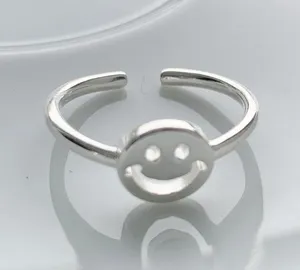 Boutique Sterling Silver Smiley Face Ring thumbnail 2