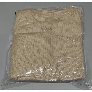 Saodimallsu Women's Short Sleeve Crew Neck Knit Pullover Sweater Khaki S thumbnail 4
