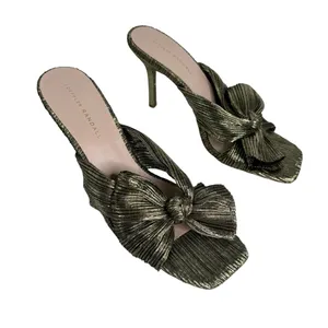 Loeffler Randall Claudia Heels‎ Gold Textured Bow thumbnail 6