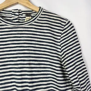 Free People We the Free‎ Mod Black & White Stripe 3/4 Long Sleeve Top XS thumbnail 5