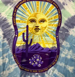 Kansas Carry On Wayward Son Lyric Desert Rock Tie Dye L thumbnail 2