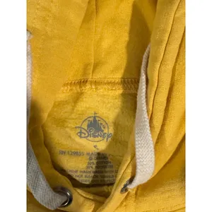 Yellow Walt Disney World Hoodie Pullover‎ Sweatshirt Retro Logo Graphic Size S thumbnail 5