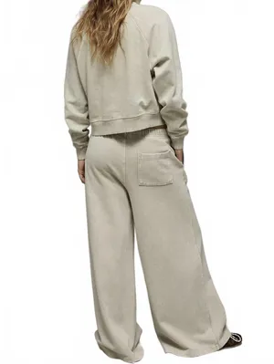 AE Everyday Luxe Wide-Leg Sweatpant American Eagle NWT Green XL thumbnail 2