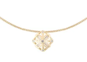 Madison Rose Gold Necklace Pendant Square Charm thumbnail 7