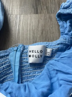 Hello Molly Dress Mini Blue Ruched thumbnail 6