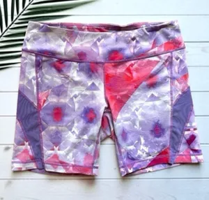 ZELLA Purple Geometric Print Active Shorts - Size Medium thumbnail 1