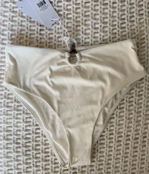 Quint Soul NWT Malibu High Rise Ivory/White Ribbed Bikini Set - S/M thumbnail 13