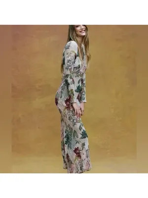Realisation Par THE INKA in Ethereal Floral Long Sleeve Dress, M thumbnail 2