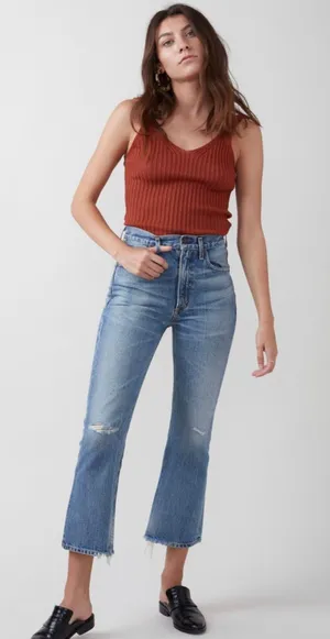 Estella High Rise Ankle Flare Jeans- Free bird size 26 thumbnail 1