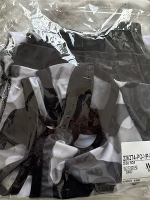 NWT Camouflage or leopard Sports Bra & Bike Shorts Set - Black/Grey, size M XL thumbnail 10