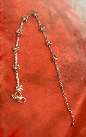 C06 size 9.5 inch braclet star 925 sterling silver thumbnail 1