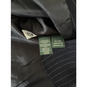 Lauren Ralph Lauren Pinstripe Blazer Womens Size 4 Navy Blue Worsted Wool Office thumbnail 5