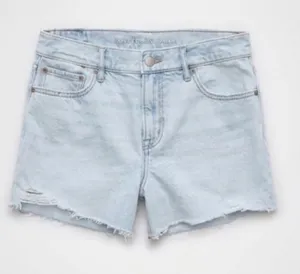NWT!! American Eagle Super High Rise Relaxed Strigid Distressed Short thumbnail 1