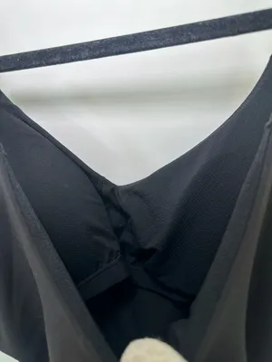 Athleta Dress Size L Black V-Neck Built-In Bra Maxi Pockets thumbnail 3